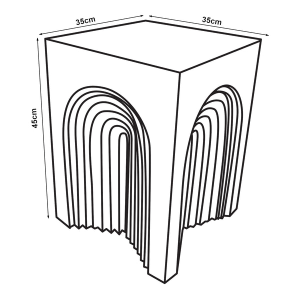 Sidobord Elverumn 45x35x35 cm [en.casa]