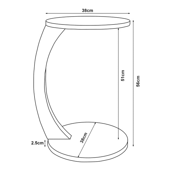 Holeby sidobord med hjul i olika färger [en.casa]