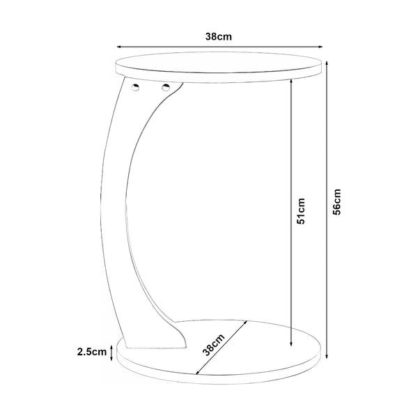 Holeby sidobord med hjul i olika färger [en.casa]