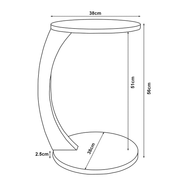 Holeby sidobord med hjul i olika färger [en.casa]