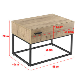 Sidobord Hylte metall 39x55x40 cm [en.casa]