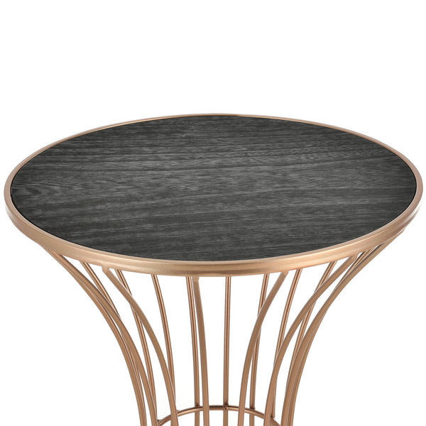 Timglasformat soffbord sängbord 55,5x37,5cm rustik trämönster [en.casa] välj modell
