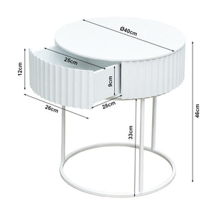 Sidobord Rill med låda [en.casa]