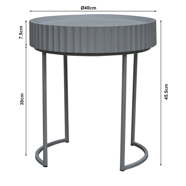 Sidobord Rill 46xØ40 cm [en.casa]