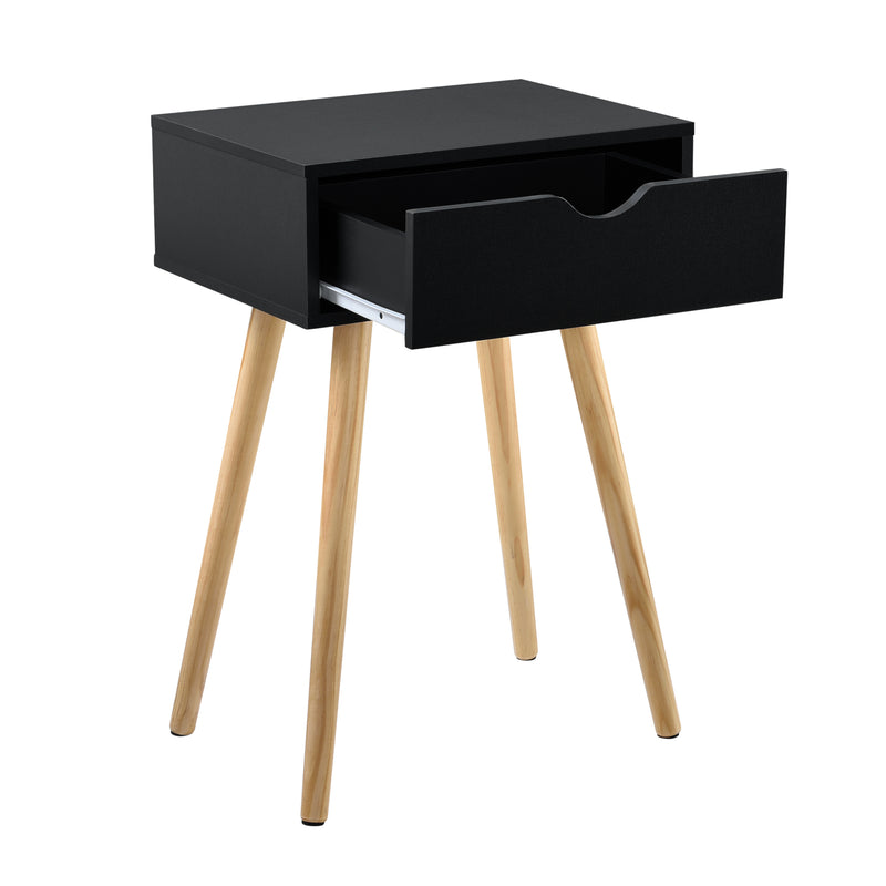 Måttskiss Sängbord sideboard med låda furu [en.casa] välj modell