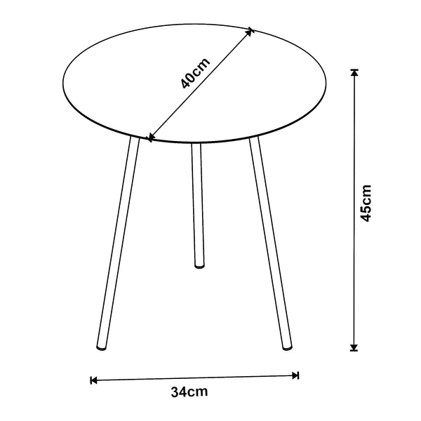 Sidobord Sula metall svart [en.casa] välj modell