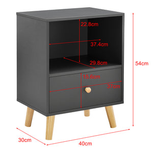 Sängbord Sundsvall med låda 54x40x30cm [en.casa] välj modell