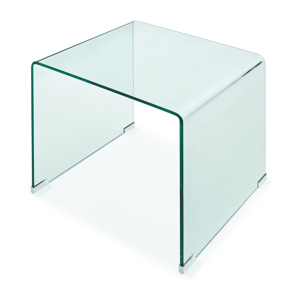 Sidobord Varlofrek Glas 50x50x50 cm [en.casa]