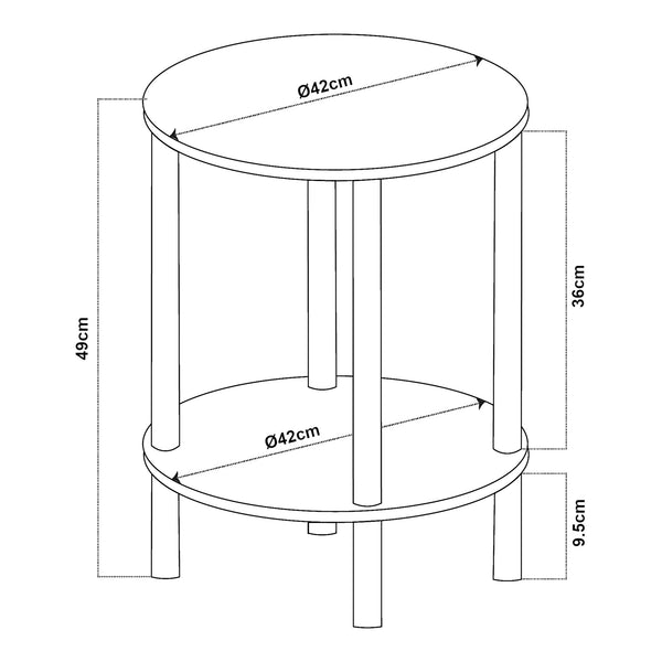 Sidobord Ves [en.casa]