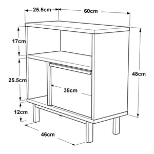 Sidobord Vesanto 60x60x26 cm [en.casa]