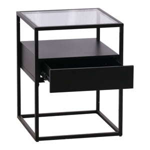 Vissenbjerg sidobord med låda i olika färger [en.casa]