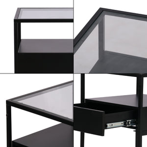 Vissenbjerg sidobord med låda i olika färger [en.casa]