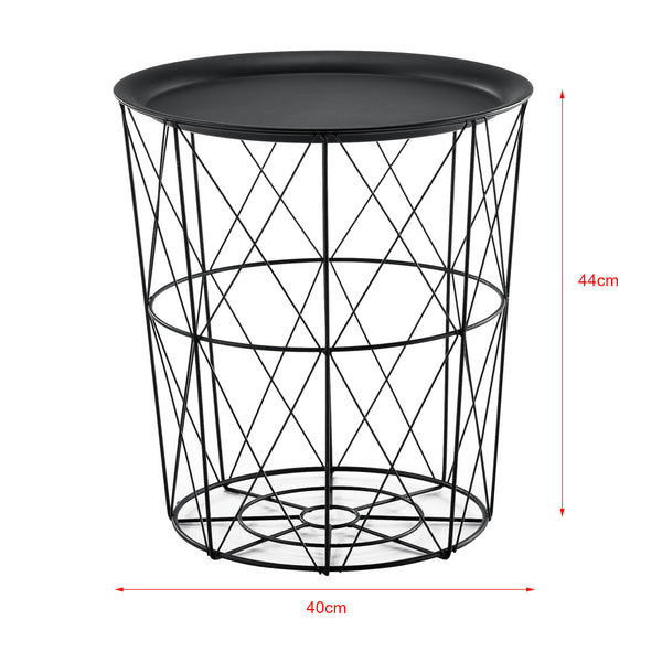 Soffbord set om 3 med avtagbar bricka metall [en.casa] välj modell