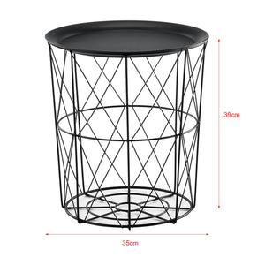 Soffbord set om 3 med avtagbar bricka metall [en.casa] välj modell