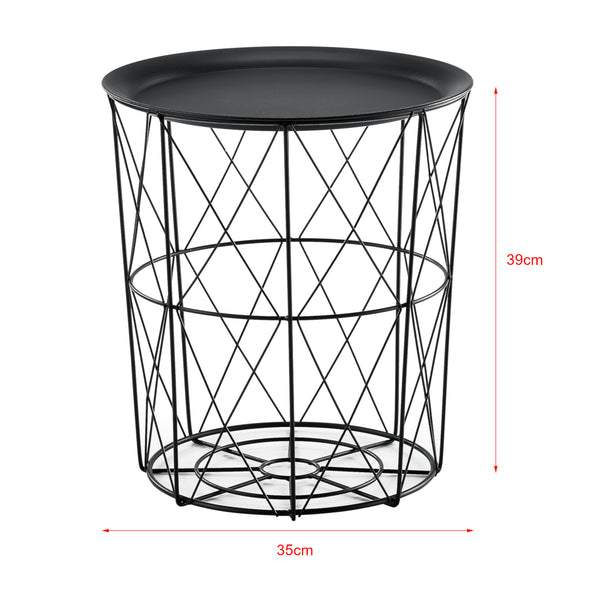 Soffbord set om 3 med avtagbar bricka metall [en.casa] välj modell