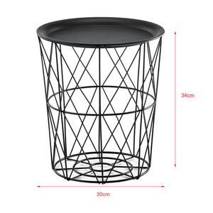 Soffbord set om 3 med avtagbar bricka metall [en.casa] välj modell