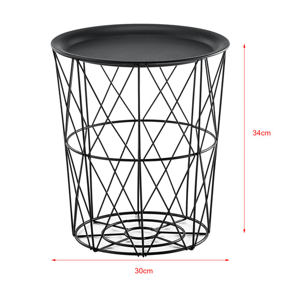 Soffbord set om 3 med avtagbar bricka metall [en.casa] välj modell