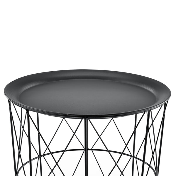 Soffbord set om 3 med avtagbar bricka metall [en.casa] välj modell