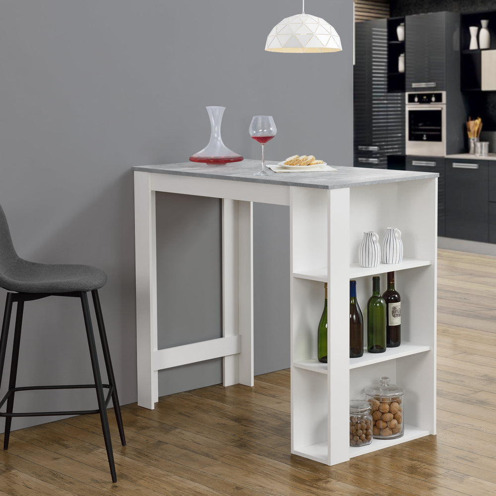 Barbord Danderyd 120x60x106 cm med 3 hyllor [en.casa] - premiumXL