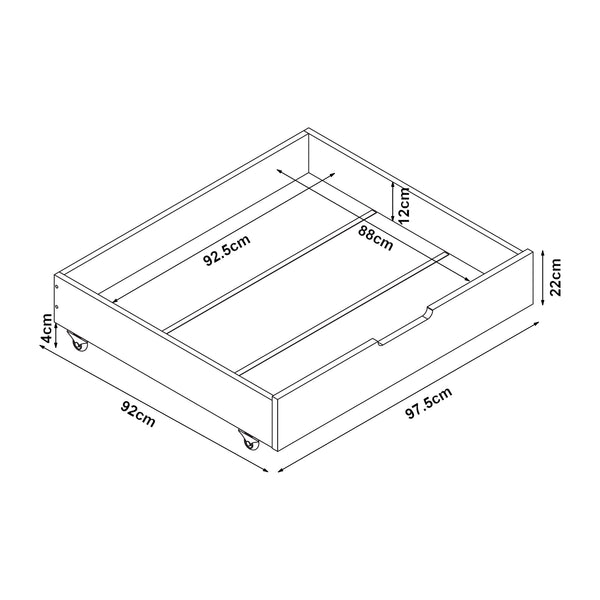 Sänglåda 2-pack Ydre Vit [en.casa]