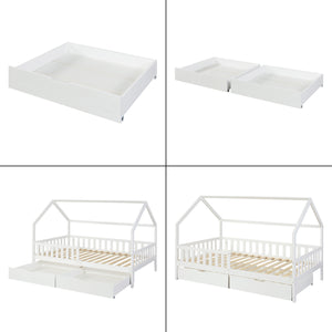 Sänglåda 2-pack Ydre Vit [en.casa]