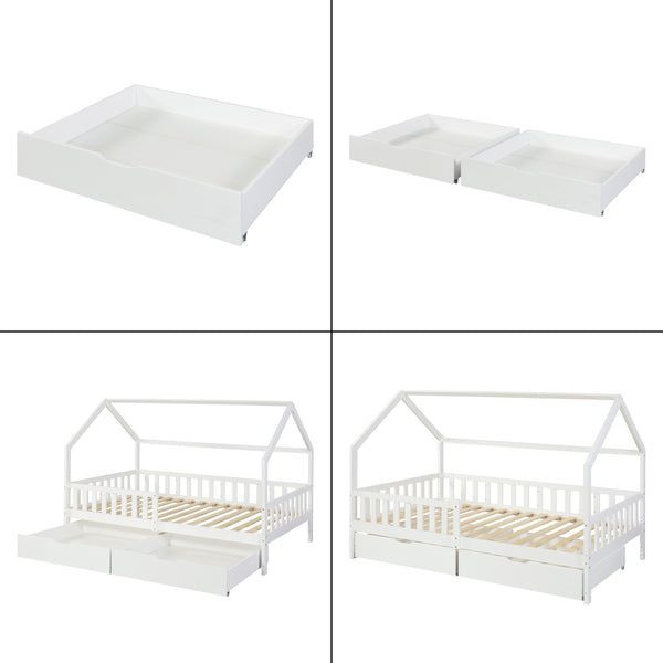 Sänglåda 2-pack Ydre Vit [en.casa]