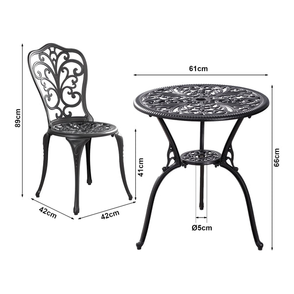 Bistro-set Lupsam 3-del. [casa.pro]