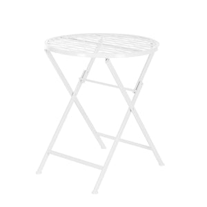 Bistroset Biella caféset bord och 2 stolar Øbord 60cm metall hopfällbar [en.casa] välj modell