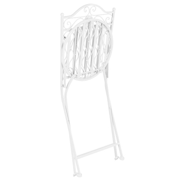 Bistroset Biella caféset bord och 2 stolar Øbord 60cm metall hopfällbar [en.casa] välj modell