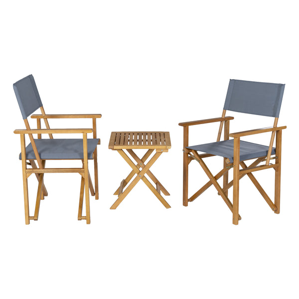 Trädgårdsset Capistrello hopfällbar eukalyptus [casa.pro]