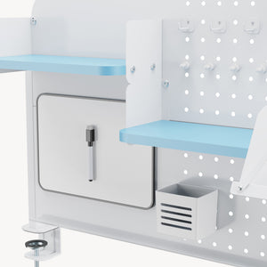 Skrivbordsorganisatör för klämning Sauda 114x68 cm stål [en.casa]