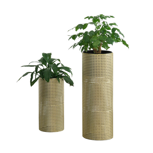 Blomsterställ Lüttich 2-set Svart/Guldfärgad en.casa - premiumXL
