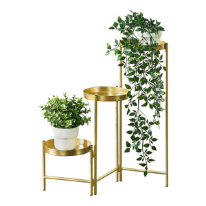 Blomsterställ Kallo mässingsfärgad [en.casa] - premiumXL