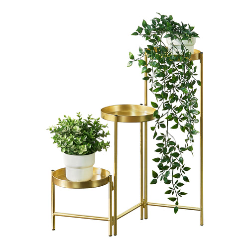 Blomsterställ Kallo mässingsfärgad [en.casa] - premiumXL