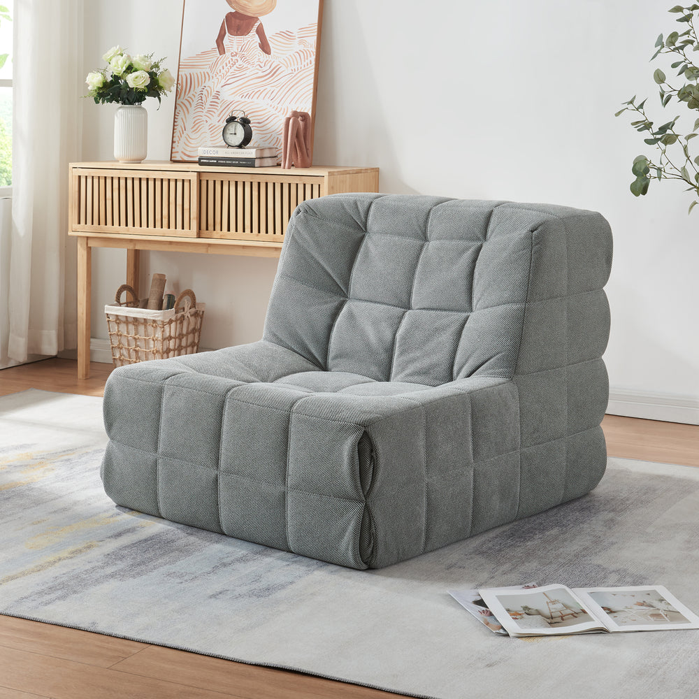 Golvpall Koskyvn 75x90x100 cm textil [en.casa]