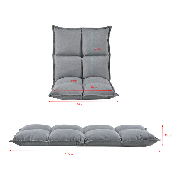 Golvstol justerbar 5 positioner 110x55x11cm metall underrede [en.casa] välj modell