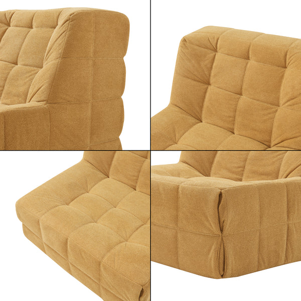 Golvpall Koskyvn 75x90x100 cm textil [en.casa]