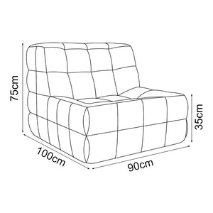 Golvpall Koskyvn 75x90x100 cm textil [en.casa]