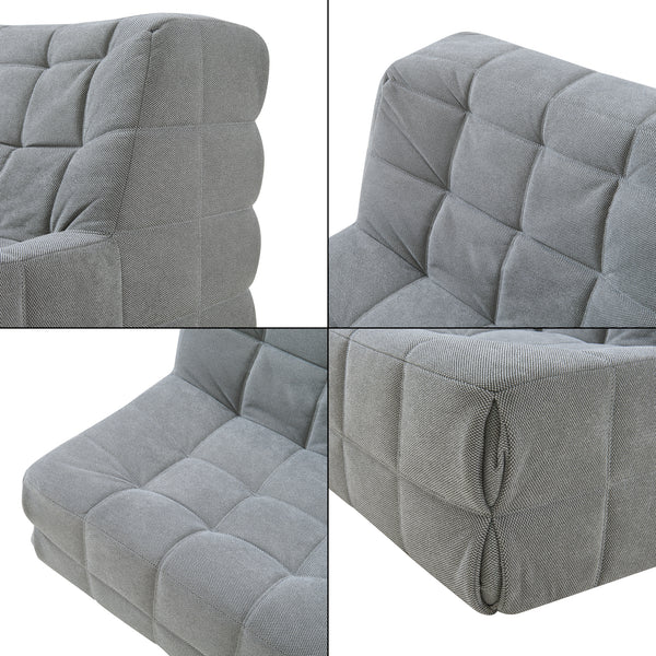 Golvpall Koskyvn 75x90x100 cm textil [en.casa]