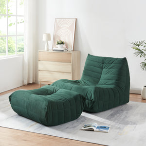 Golvsessel med fotpall Kodsø 75x90x100 cm [en.casa]