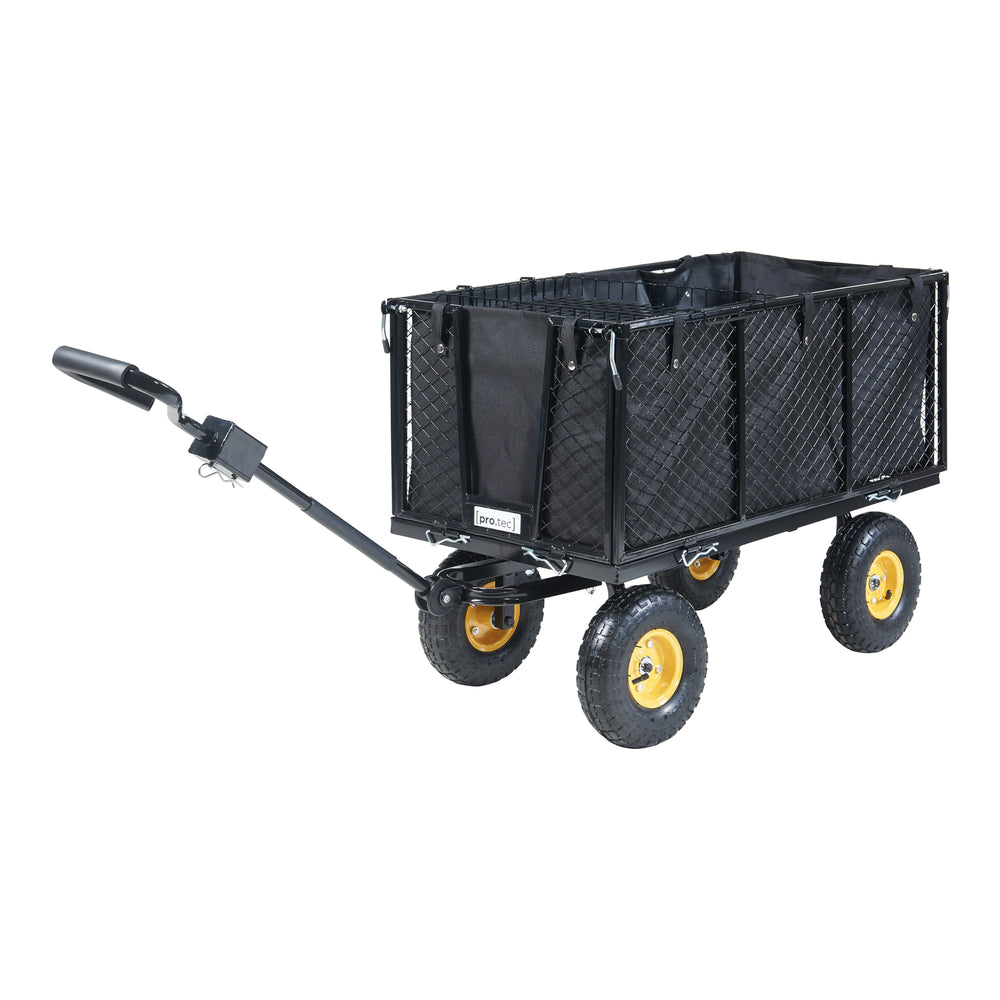 Bollerwagen Corropoli 112x51 cm max. 550kg Svart/Gul [pro.tec]