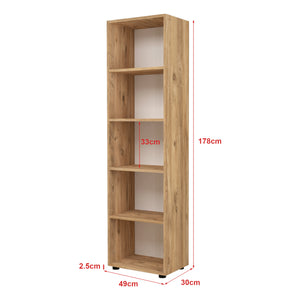 Vara bokhylla i olika storlekar och färger [en.casa]