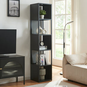 Bokhylla Finspång 185x38x38 cm stål [en.casa]