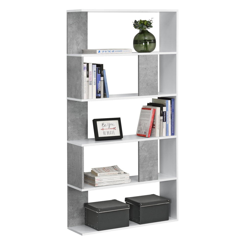 Bokhylla Aneby 159x80x24cm med 5 hyllplan olika färger [en.casa] - premiumXL