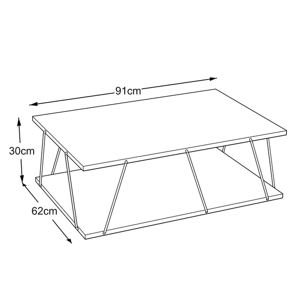 Soffbord Saltdal 91x62x30 cm [en.casa] välj modell