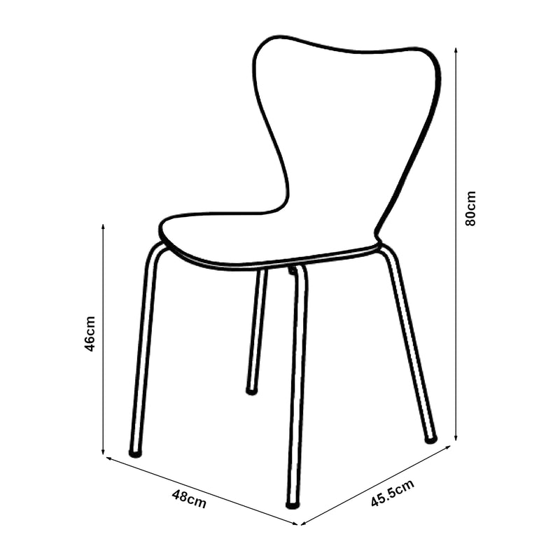 Måttskiss Matstol Essunga 4-pack [en.casa]
