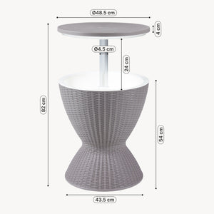 Kylbord Atessa 58x49 cm rottingutseende [casa.pro]