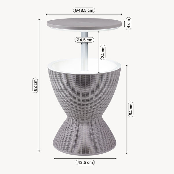 Kylbord Atessa 58x49 cm rottingutseende [casa.pro]