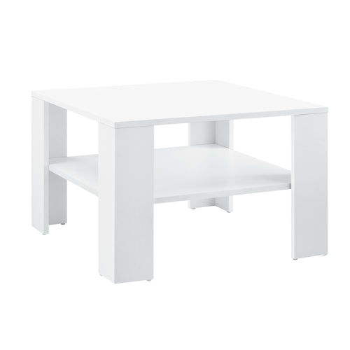 Soffbord Aachen 60x60x40 cm med hylla Vit en.casa - premiumXL