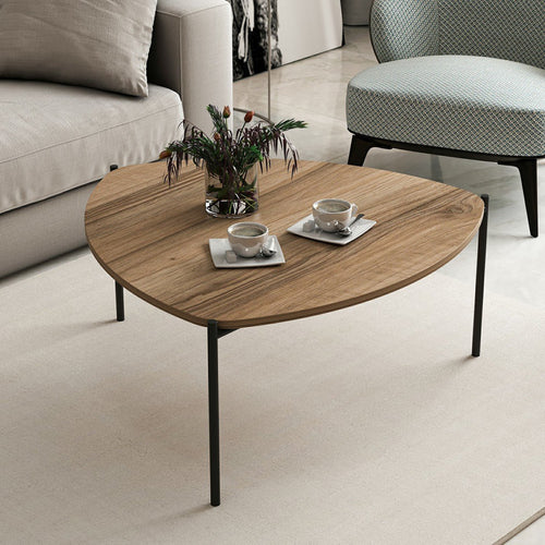 Gladsaxe soffbord 40x90x89 cm valnötslook / svart [en.casa]
